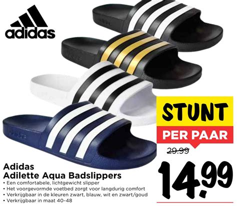 adidas adilette aqua badslippers aanbieding|adidas nl bad slippers.